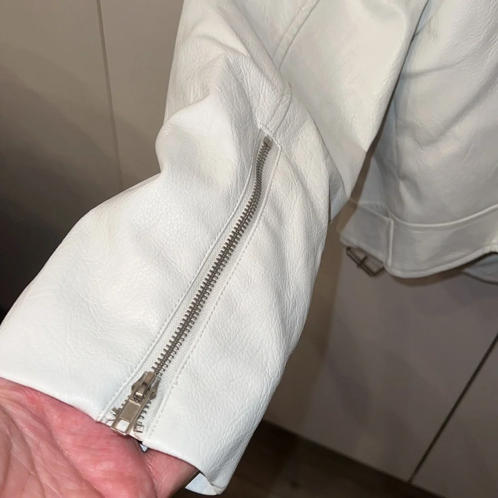 Premme White Faux Leather jacket - Picture 6 of 8